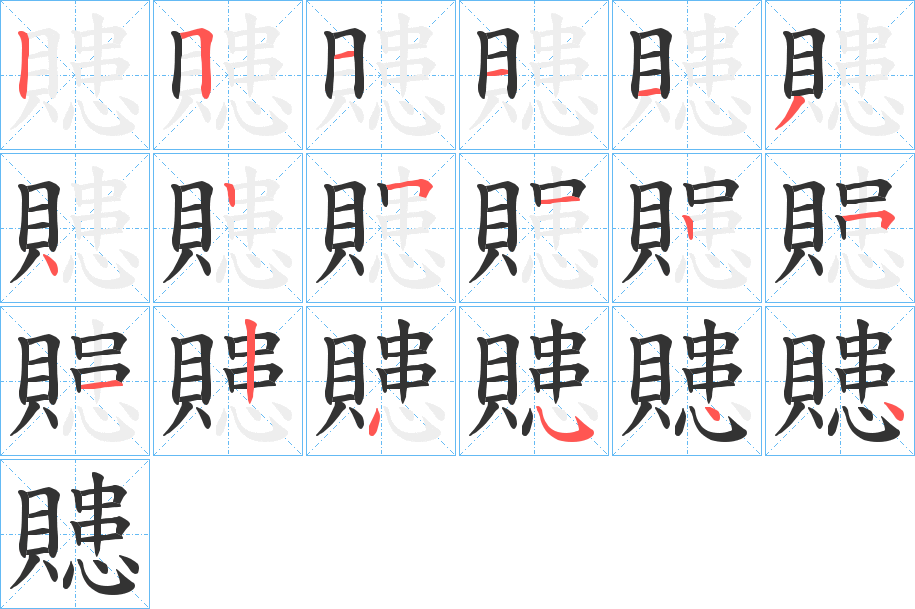 贃字的笔顺