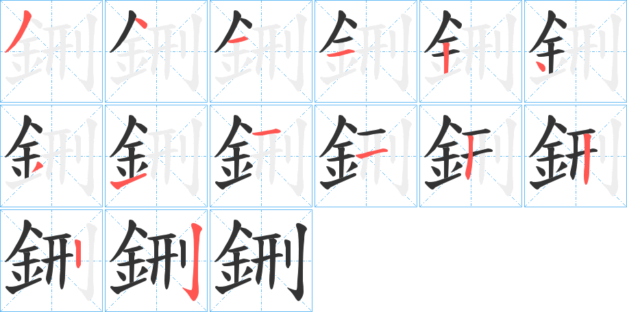 鉶字的笔顺