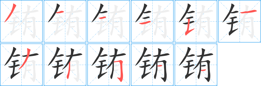 铕字的笔顺