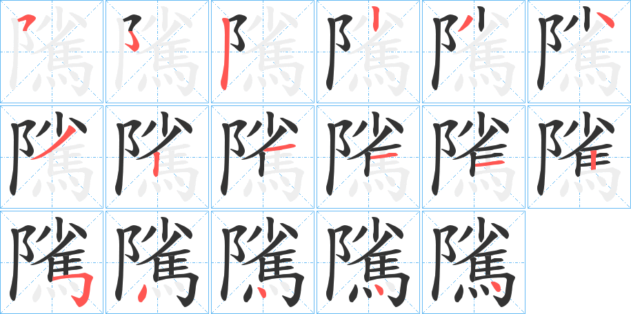 隲字的笔顺