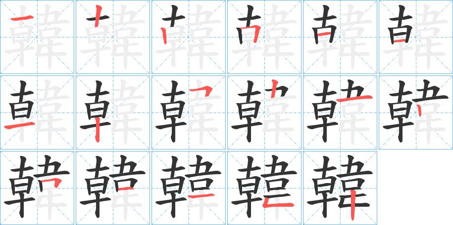 韓字的笔顺