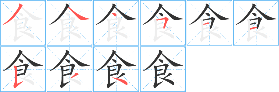 食字的笔顺