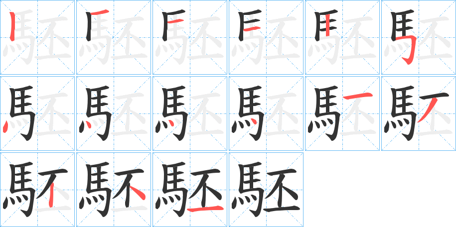 駓字的笔顺
