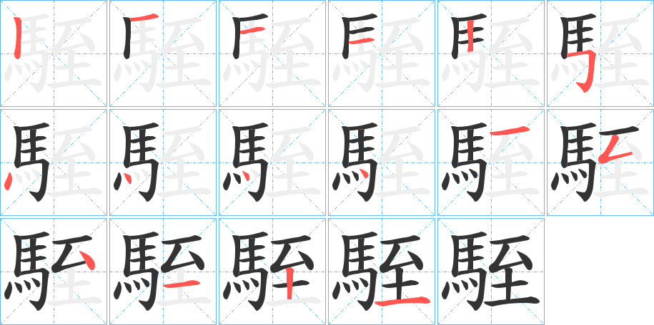 駤字的笔顺