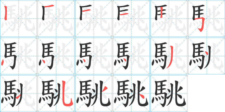 駣字的笔顺