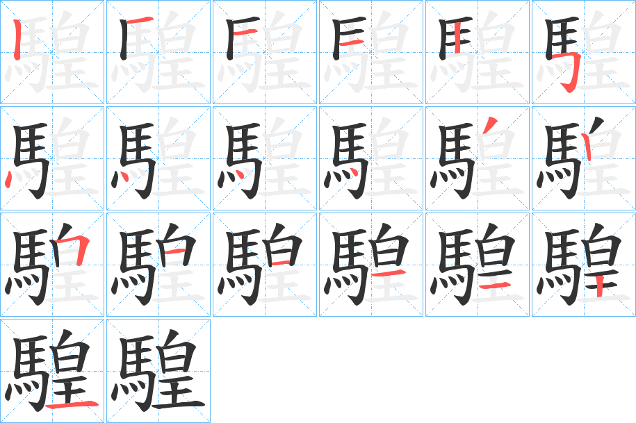 騜字的笔顺
