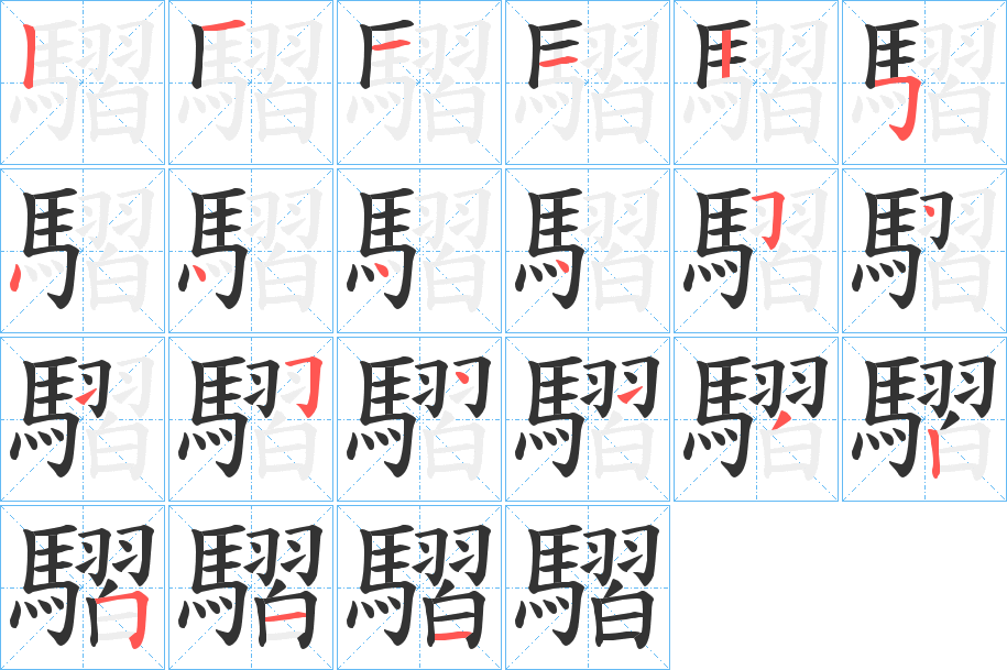 騽字的笔顺