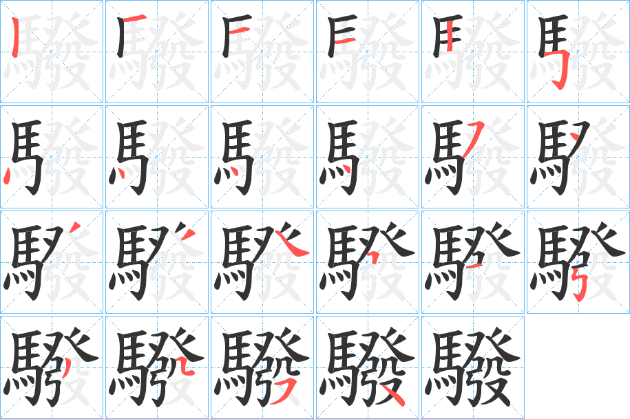 驋字的笔顺