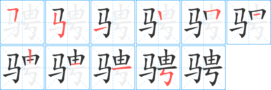骋字的笔顺