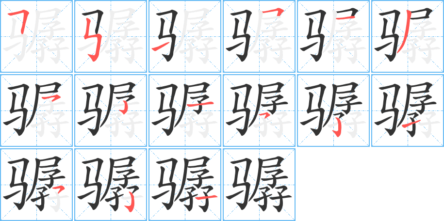 骣字的笔顺