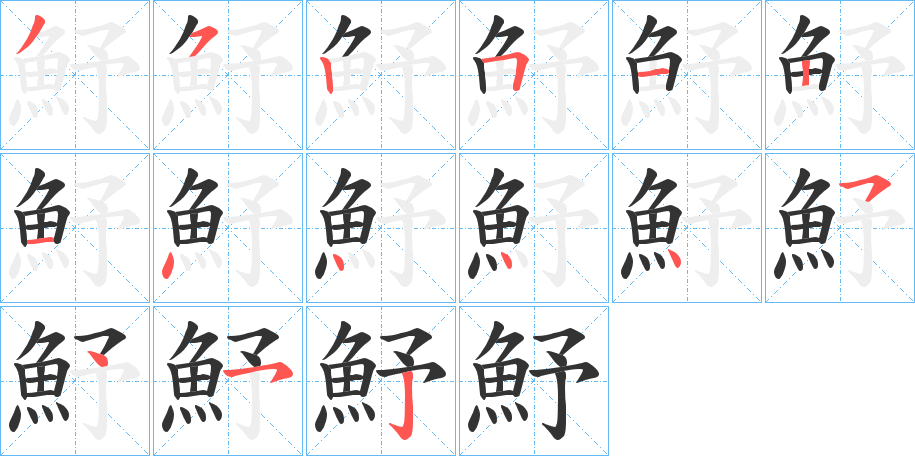 魣字的笔顺