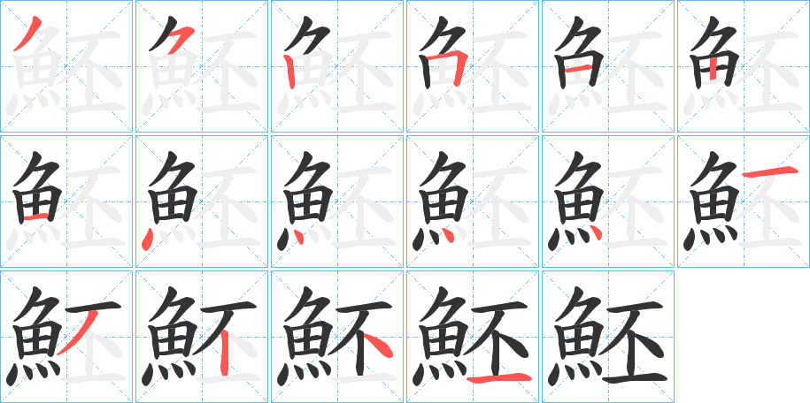 魾字的笔顺