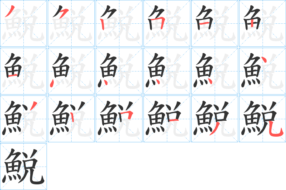 鮵字的笔顺