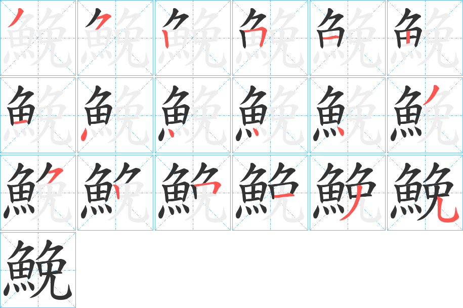 鮸字的笔顺