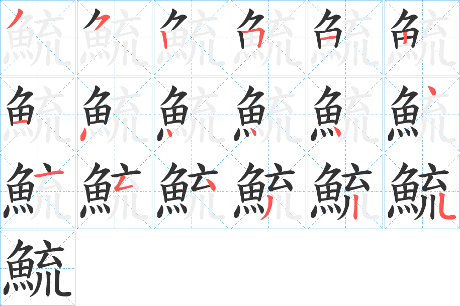 鯍字的笔顺