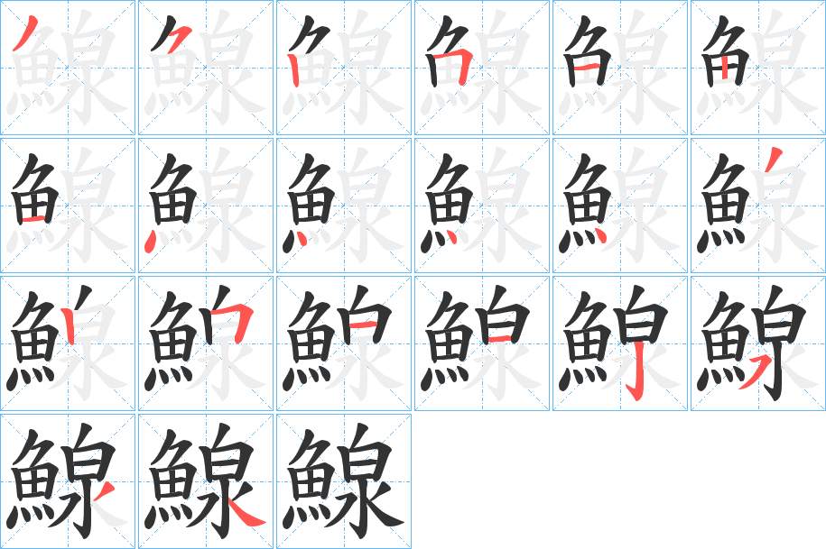 鰁字的笔顺