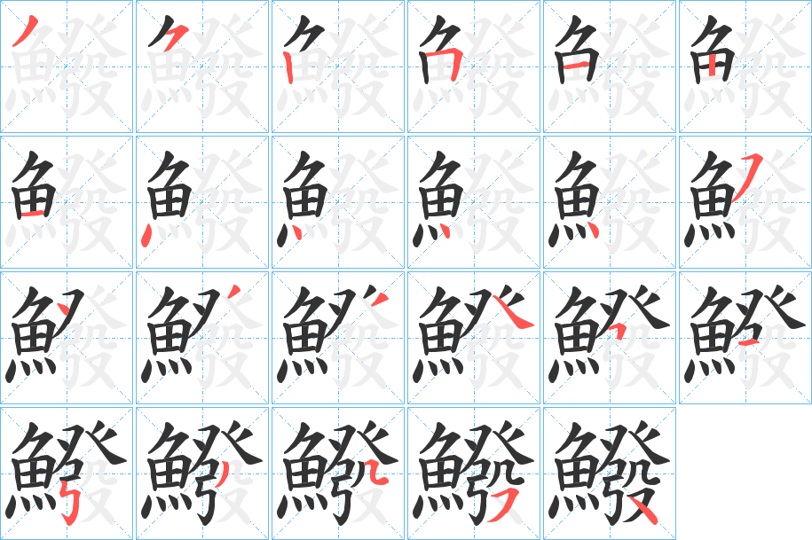 鱍字的笔顺
