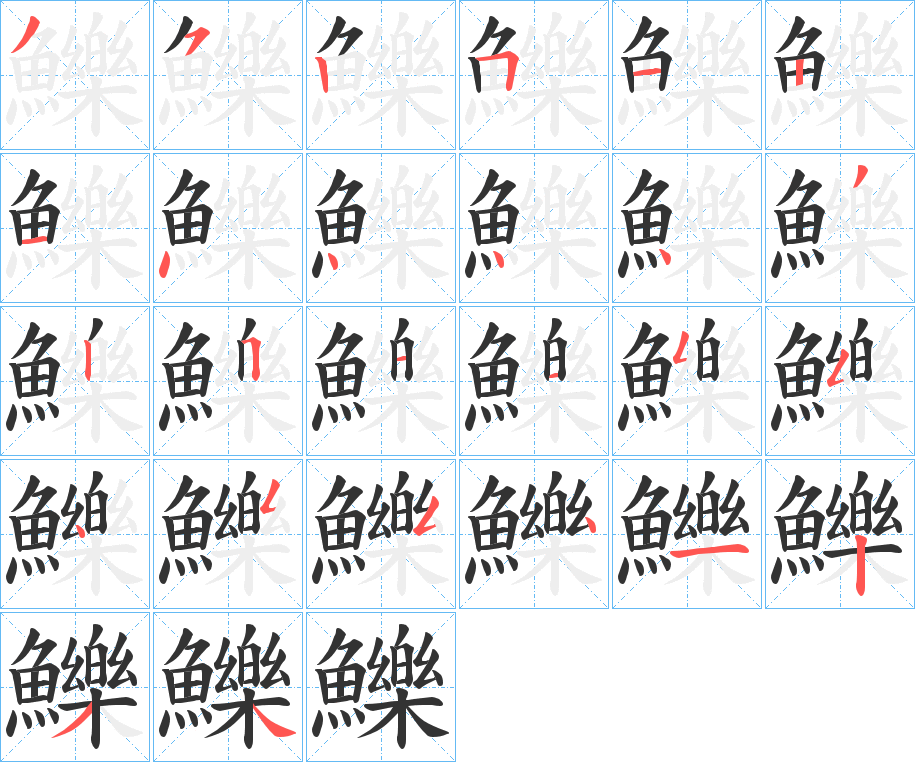 鱳字的笔顺