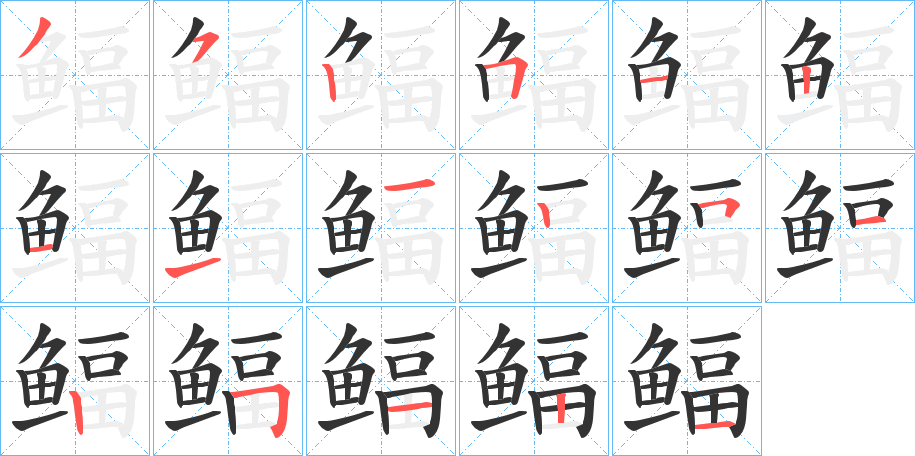 鲾字的笔顺