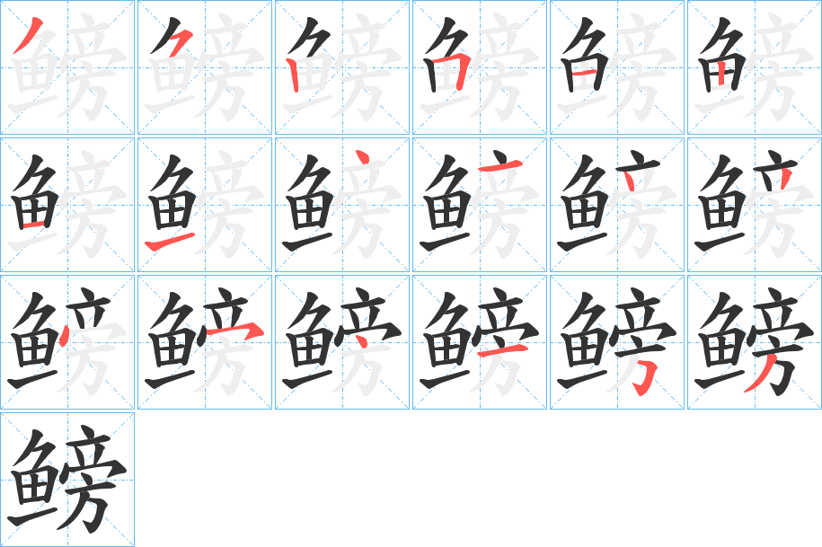 鳑字的笔顺