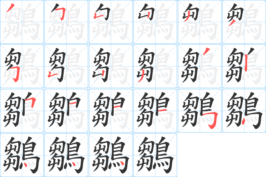 鶵字的笔顺