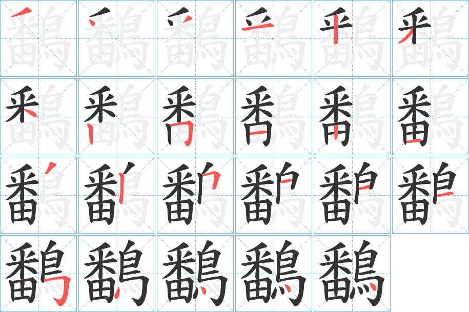 鷭字的笔顺
